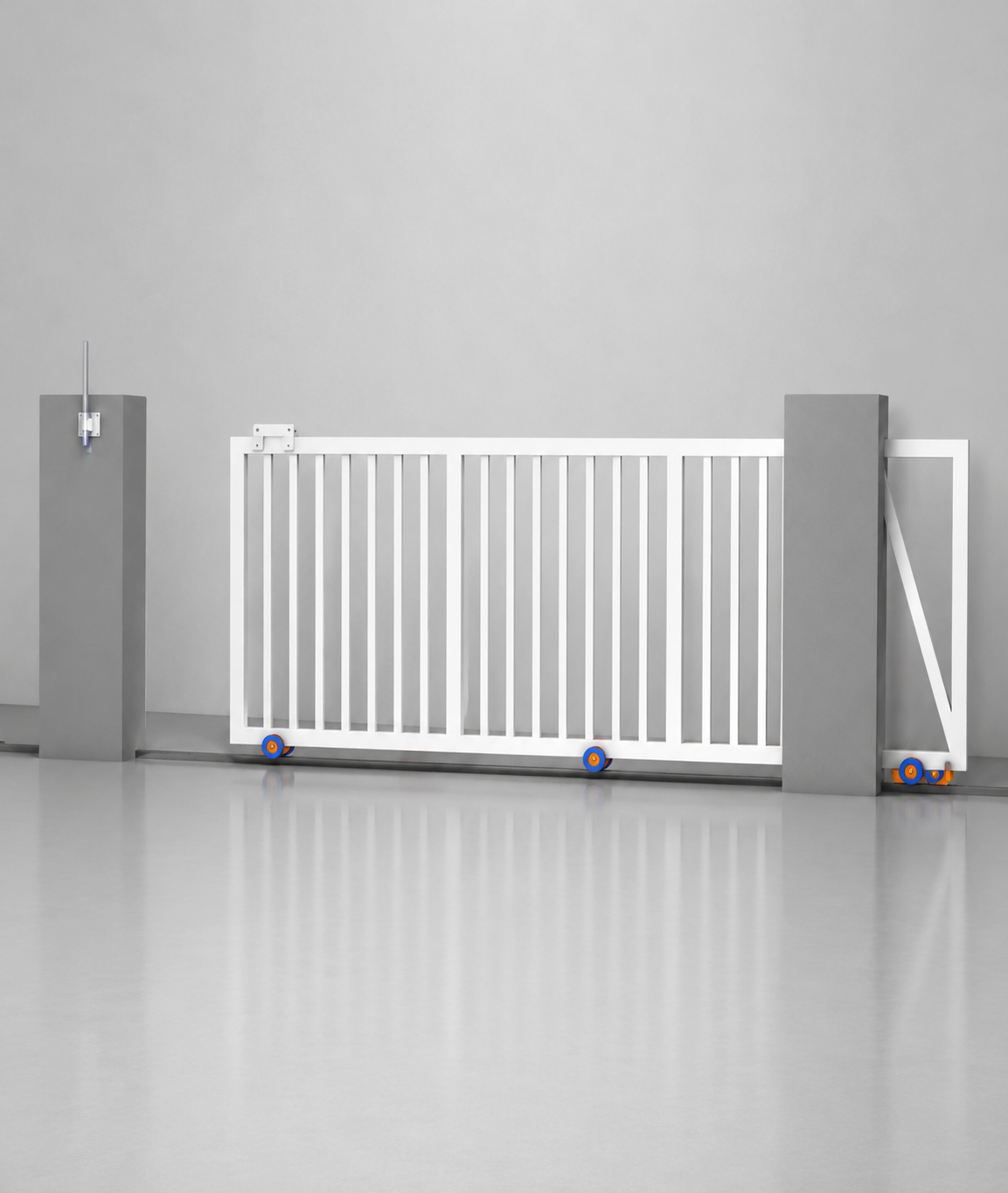 Telescopic gate hardware